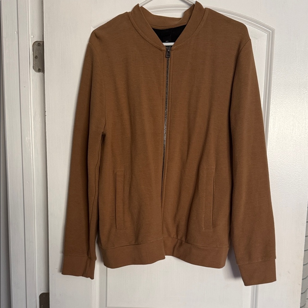 H&M Brown Zip-Up sweater